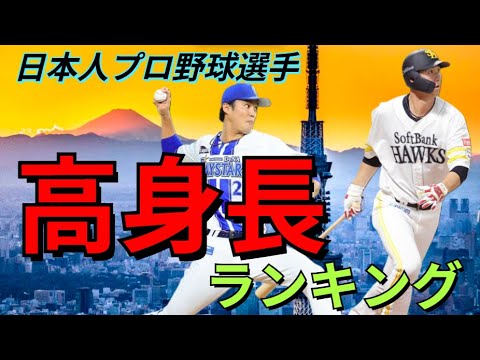現役プロ野球選手 高身長ランキング 現役プロ野球選手 高身長ランキング