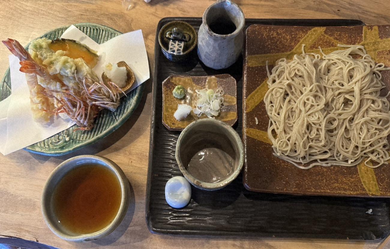 九つ井の車海老天ざるそば