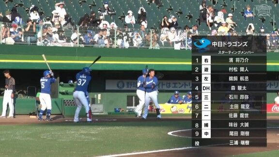 中日・三浦瑞樹、試合後にコメント