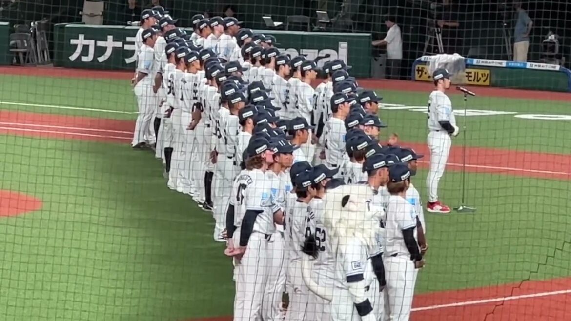 【最終戦セレモニー】骨折で吊った腕が痛々しい外崎修汰選手会長ご挨拶【西武2-0ロッテ】2025/9/29