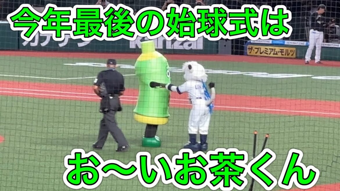 ライオンズスタメン選手送り出し➡︎ 今季最後の始球式は「お〜いお茶くん」！【西武vsロッテ】2025/9/29