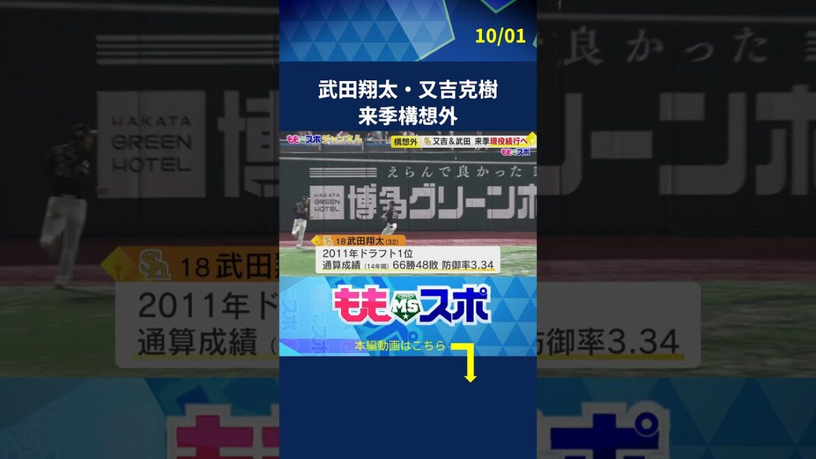 武田翔太、又吉克樹...現役続行希望 #sbhawks #プロ野球 #ももスポ