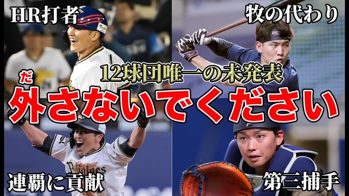 【唯一の構想外発表なし】お願いします。外さないでください。【オリックス】