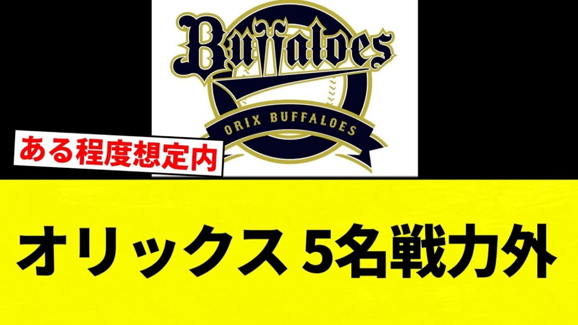【最悪や】オリックス 5名戦力外　【プロ野球反応集】【2chスレ】【なんG】