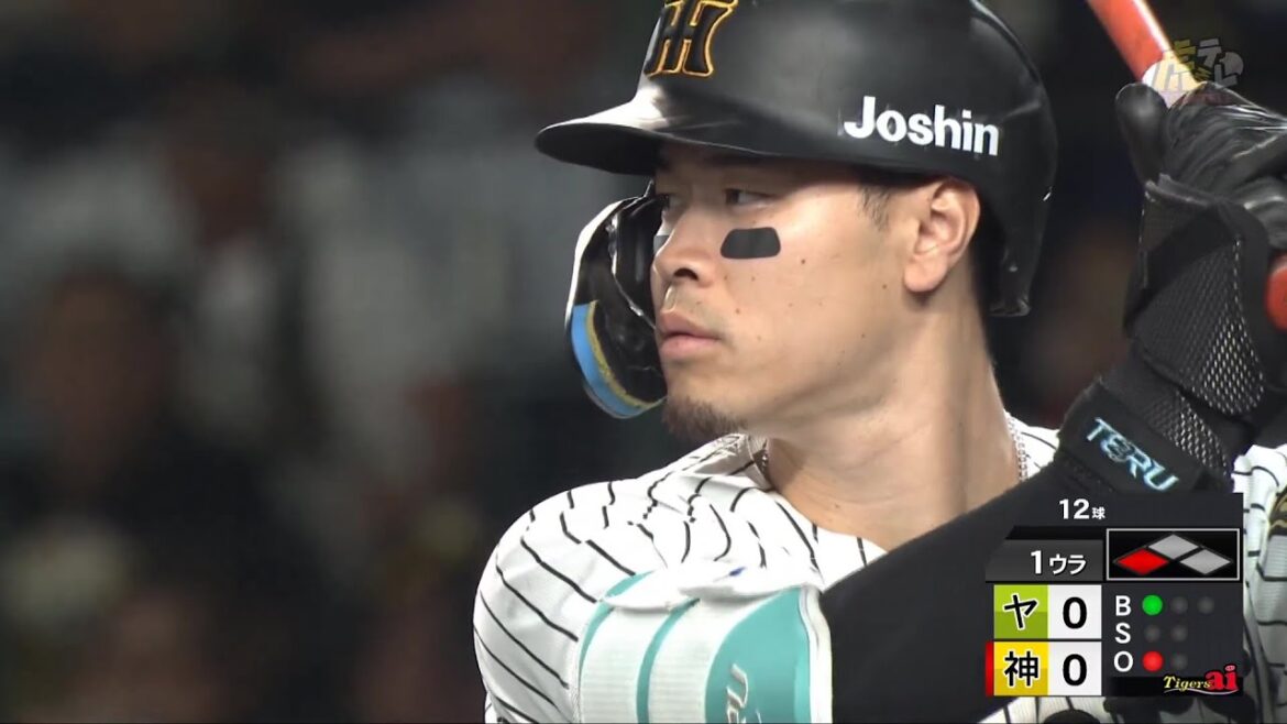 Hanshin-Tigers: 【100打点】1回裏、 #佐藤輝明 選手が一死3塁からレフトに犠牲フライを打ち今季100打点達成!【2025/10/2 T-S 】 【100打点】1回裏、 #佐藤輝明 選手が一死3塁からレフトに犠牲フライを打ち今季100打点達成!【2025/10/2 T-S 】