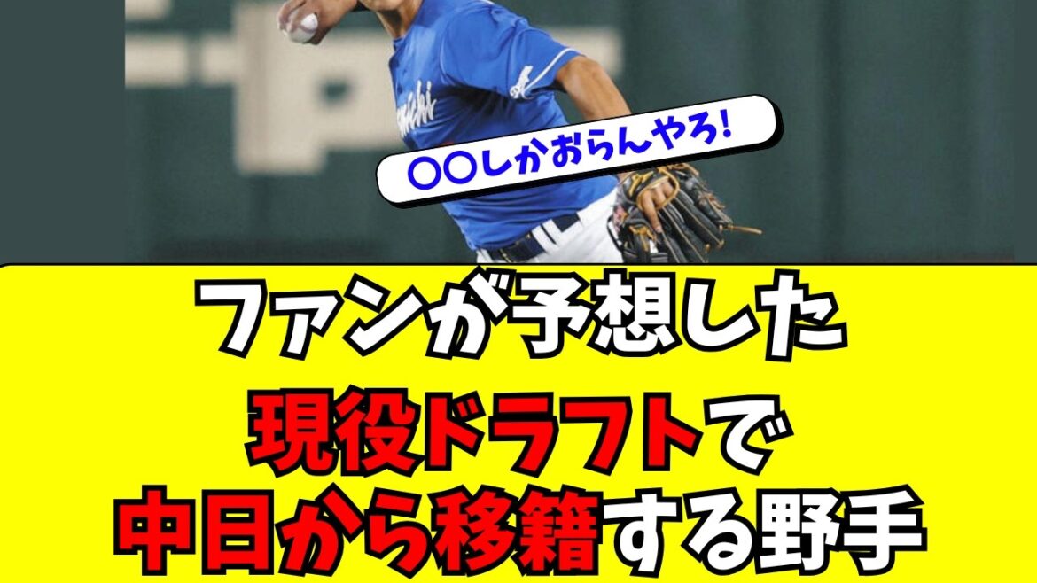【中日/野手編】ファンが考える、現役ドラフト候補がこちら
