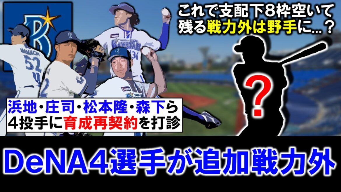 【意外な選手も…!?】横浜DeNAが『森下瑠大』『松本隆之介』『浜地真澄』『庄司陽斗』ら4投手に戦力外通告へ 全員に育成再契約打診であるが、これで支配下8枠空き残りの戦力外は野手に絞られた!? 【意外な選手も...!?】横浜DeNAが『森下瑠大』『松本隆之介』『浜地真澄』『庄司陽斗』ら4投手に戦力外通告へ 全員に育成再契約打診であるが、これで支配下8枠空き残りの戦力外は野手に絞られた!?