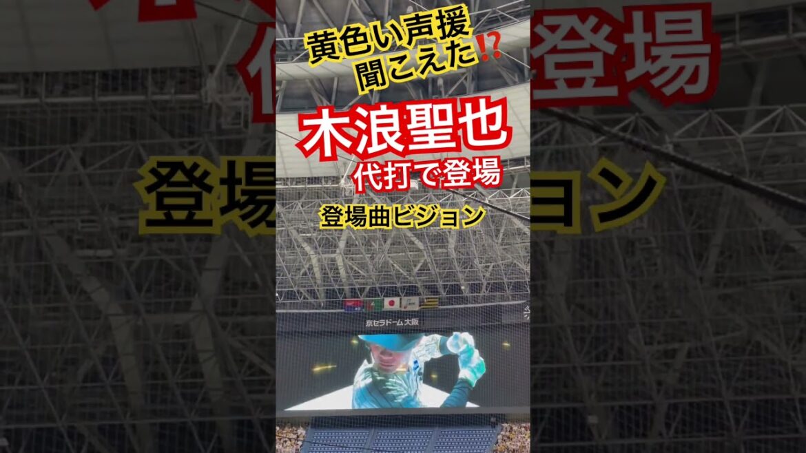 #tigers #木浪聖也 #登場曲 ビジョン #阪神タイガース #hanshintigers #阪神 #阪神応援 #京セラドーム大阪 #球場ビジョン#猛虎 #代打