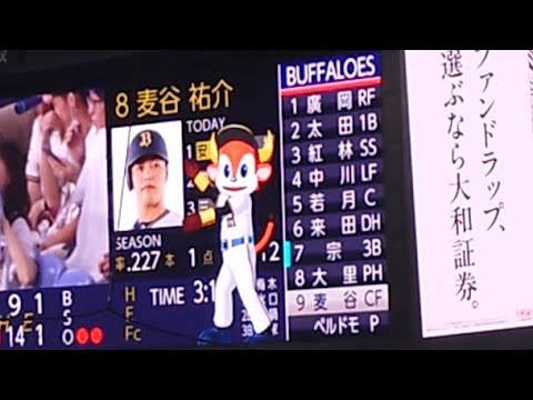 麦谷祐介 選手 「DOBERMAN INFINITY ずっと」 第5打席 登場曲 (怪我で離脱中の西川龍馬選手の登場曲) オリックス・バファローズ 選手 ビジョン映像 @ 京セラドーム 2025 麦谷祐介 選手 「DOBERMAN INFINITY ずっと」 第5打席 登場曲 (怪我で離脱中の西川龍馬選手の登場曲) オリックス・バファローズ 選手 ビジョン映像 @ 京セラドーム 2025