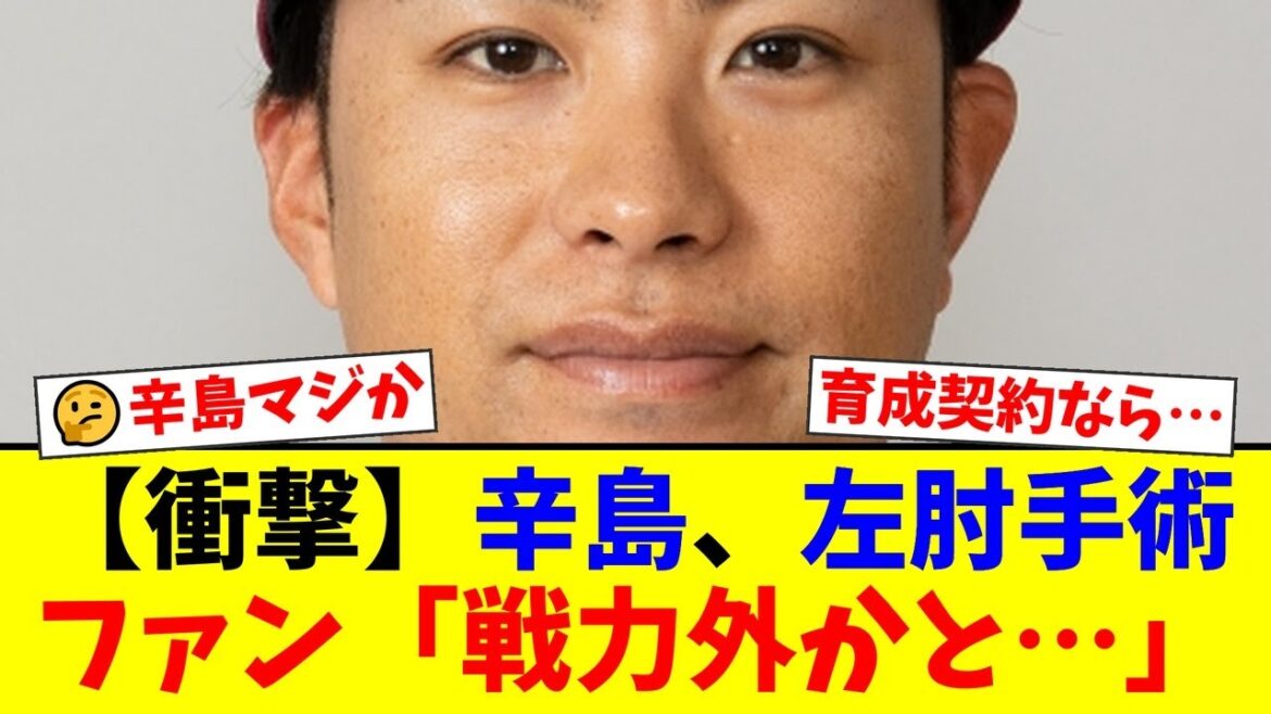 楽天・辛島航、左肘手術でファン騒然！「戦力外だと思ってた…」来季契約の可能性に賛否両論！育成契約を望む声が多数派か？【プロ野球ファンの反応】