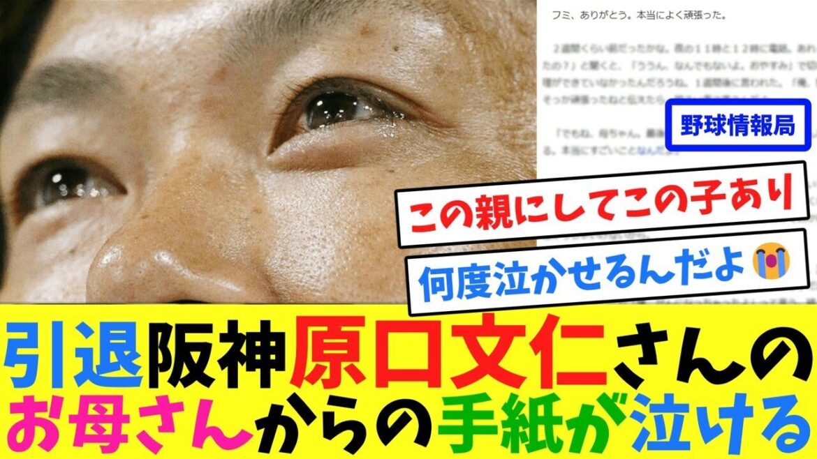 引退する阪神原口文仁さんのお母さんからの手紙が泣ける【ネット情報局】