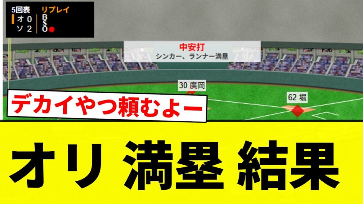 【グラスラきたああああああ！！】オリ 満塁 結果【プロ野球反応集】【2chスレ】【なんG】