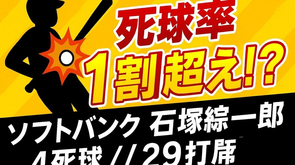 驚異の「死球率」1割超え　ソフトバンク石塚綜一郎、今季29打席で4死球　育成時代の23年には33死球