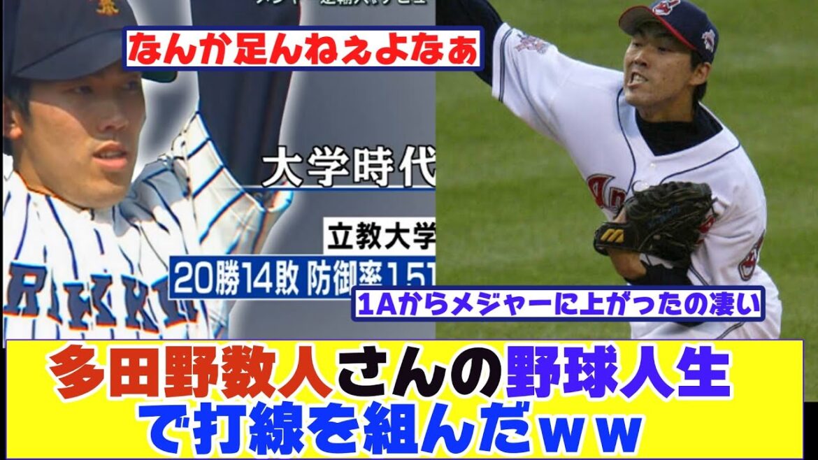 元日ハム・多田野数人のエピソードで打線組んだ結果www【野球反応まとめ】