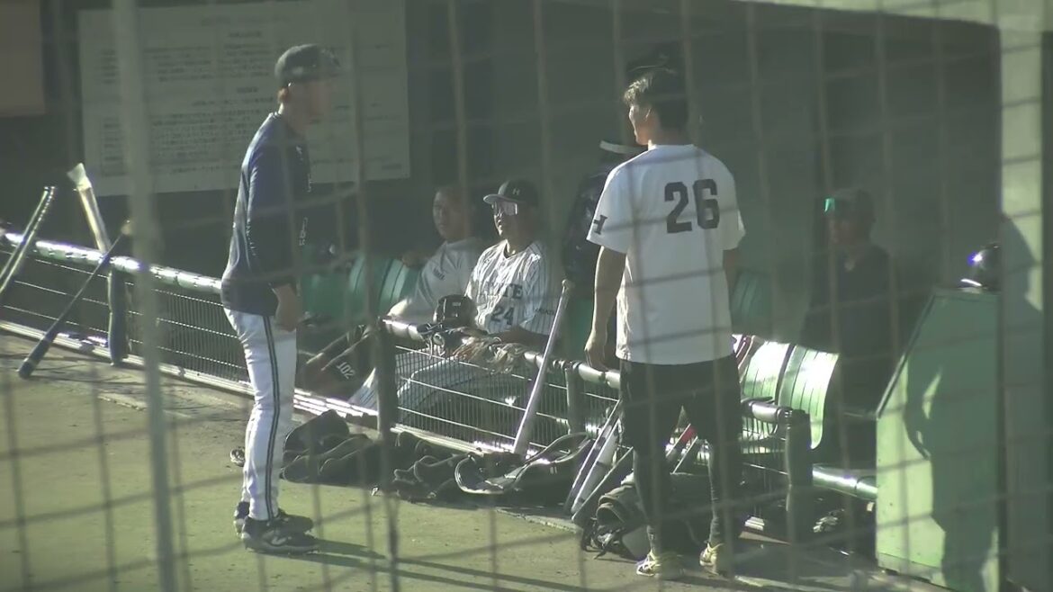 【北海道日本ハムファイターズ チームメイト】オリックスバファローズ 石川亮選手とくふうハヤテベンチャーズ 藤岡好明投手が談笑→挨拶 2025/9/19 浜松球場