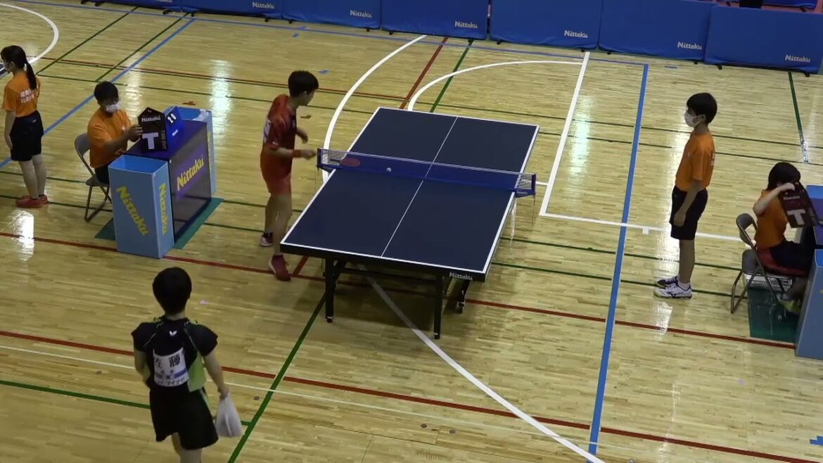 2022年IH 卓球 男子シングルス 1回戦 前山 侑雅 (添上・奈良) x 佐藤 優朔 (慶誠・熊本)