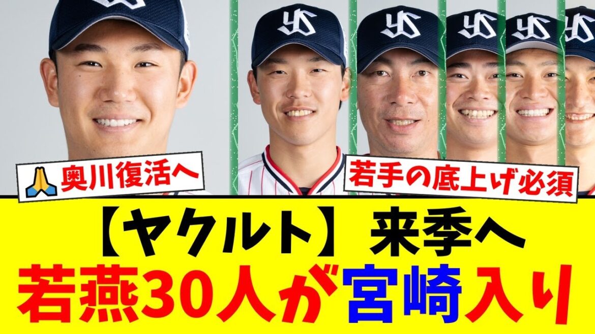 ヤクルト、フェニックス・リーグ参加選手30名を発表!高津監督退任、5年ぶり最下位からの逆襲へ…完全復活を誓う奥川恭伸ら若燕にファンから寄せられる期待の声とは【プロ野球ファンの反応】 ヤクルト、フェニックス・リーグ参加選手30名を発表!高津監督退任、5年ぶり最下位からの逆襲へ…完全復活を誓う奥川恭伸ら若燕にファンから寄せられる期待の声とは【プロ野球ファンの反応】