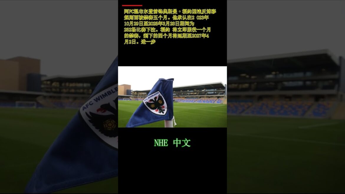 AFC 温布尔登前锋奥斯曼·福约被罚 5 分