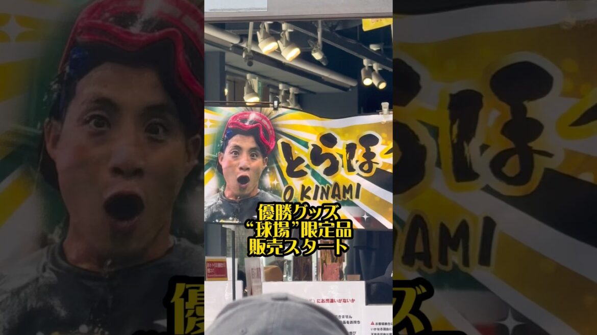 チームショップアルプスなど"球場"3店舗限定の優勝記念グッズの販売開始9/24 #阪神タイガース #阪神 #hanshintigers #阪神ファン #阪神優勝 #森下翔太 #佐藤輝明 #近本光司