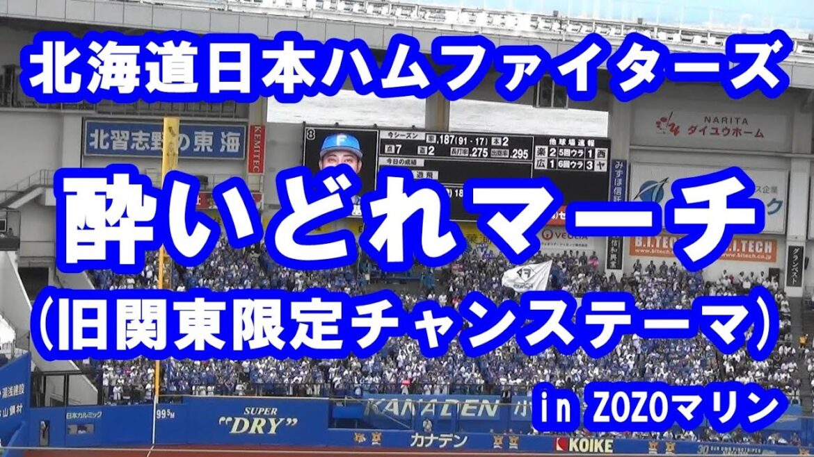 【現地音源・歌詞付き】酔いどれマーチ 北海道日本ハムファイターズ チャンステーマ in ZOZOマリンスタジアム