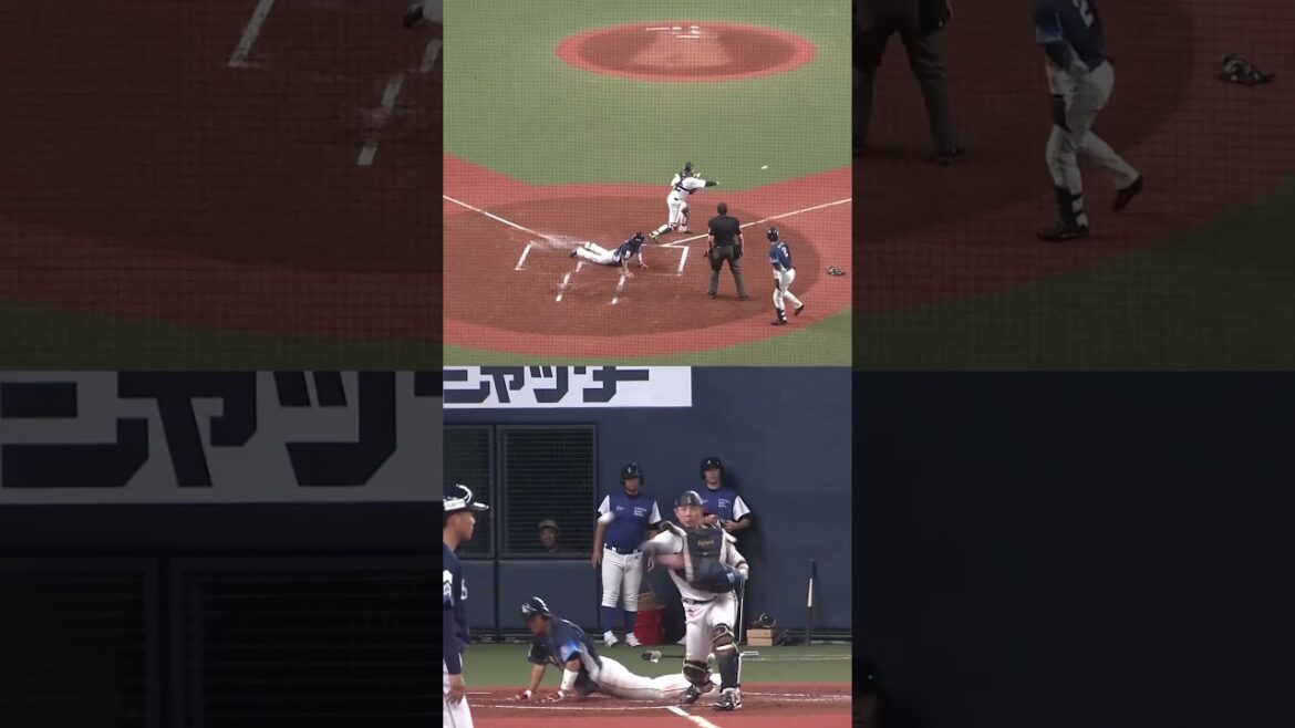 【隙を突いた】シングルヒット本塁生還 #shorts