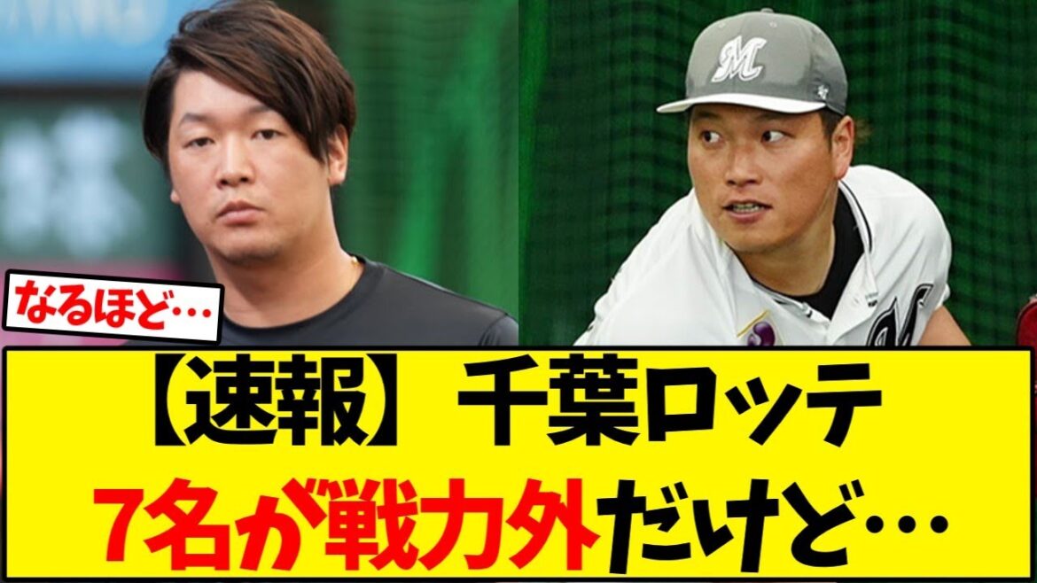 【速報】千葉ロッテ 7名が戦力外だけど…【野球反応集】