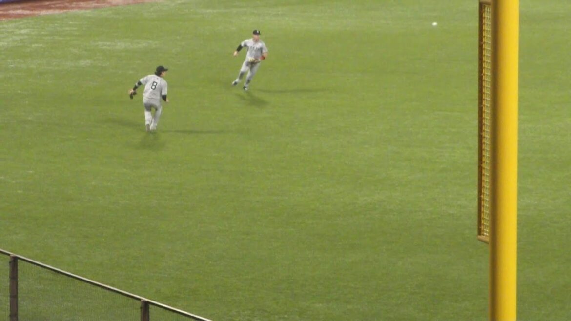 ヤクルト 内山壮真 先制タイムリーツーベースヒット　ヤクルト vs 巨人　2025年9月18日(木)　神宮球場