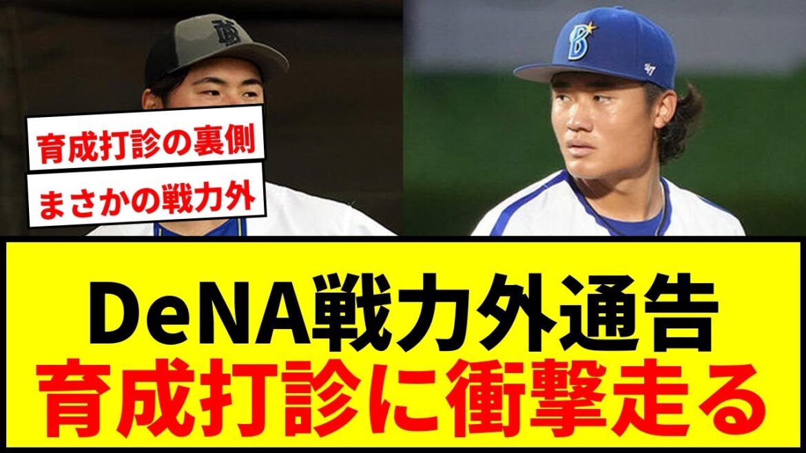 【衝撃】DeNAが4選手に戦力外通告→育成打診！現役ドラフト右腕も僅か1年で通達の波紋