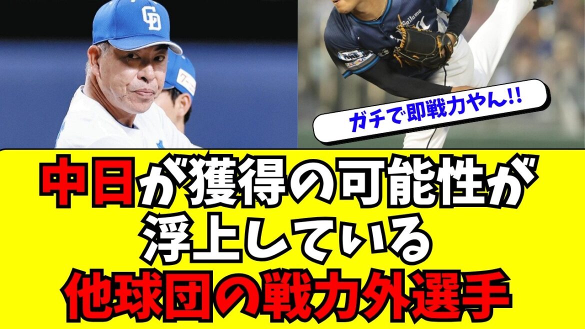 中日が獲得の可能性が浮上中の、他球団の戦力外選手達