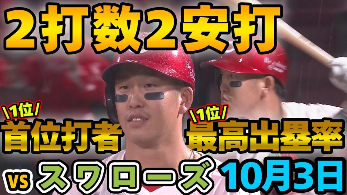 【首位打者&最高出塁率トップ✨】小園海斗 2025年10月3日 カープVSスワローズ 【首位打者&最高出塁率トップ✨】小園海斗 2025年10月3日 カープVSスワローズ