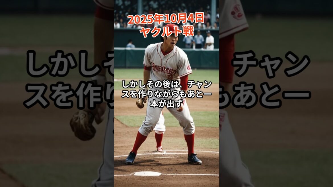 2025年10月4日、マツダスタジアム。広島カープ vs ヤクルト #カープ #野球 #カープハイライト