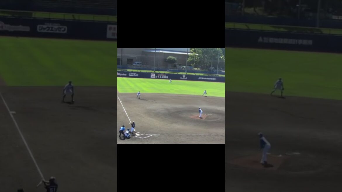 【マリーンズ】山口航輝がセンターへヒット2024年6月5日 日本ハムファイターズ対 千葉ロッテマリーンズ