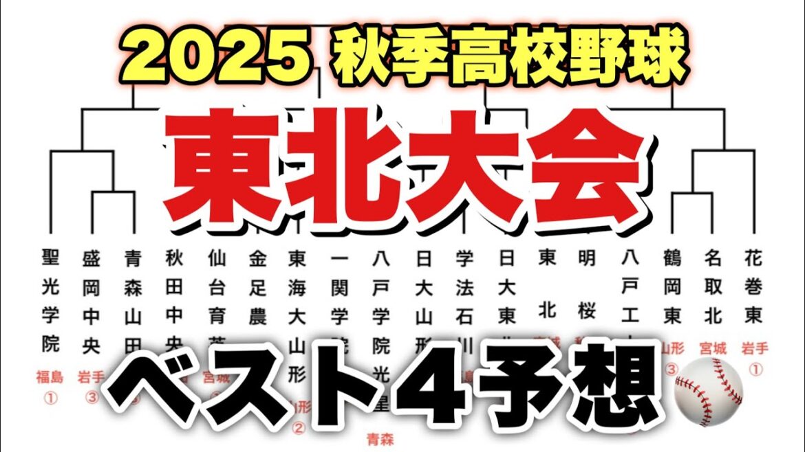 【秋季高校野球2025】東北大会ベスト4予想！勝ち残るのはどのチーム？