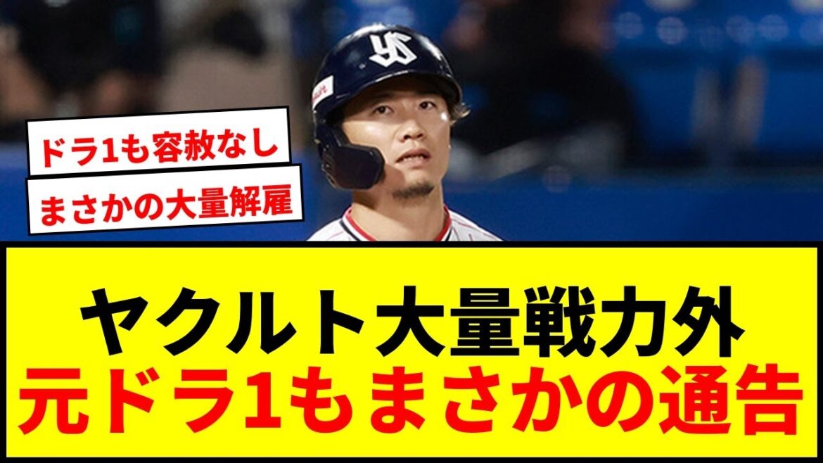 【衝撃】ヤクルト、元ドラ1含む9人戦力外通告にファン悲鳴「え、なんで?」「期待してたのに」 【衝撃】ヤクルト、元ドラ1含む9人戦力外通告にファン悲鳴「え、なんで?」「期待してたのに」