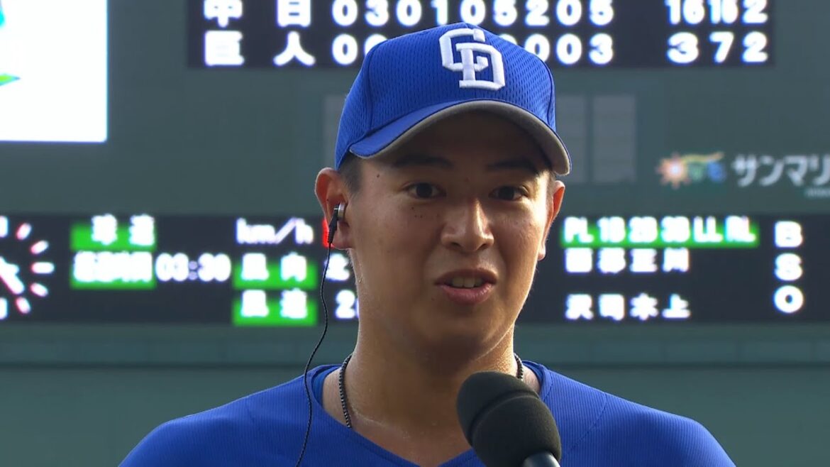 中日・仲地礼亜のヒーローインタビュー -2025年プロ野球ファーム日本選手権-