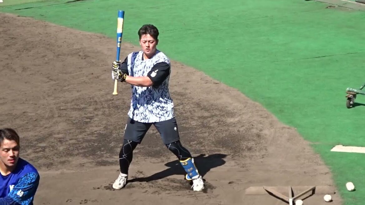 2025年10月みやざきフェニックスリーグ 牧 秀悟 選手のトス打撃練習