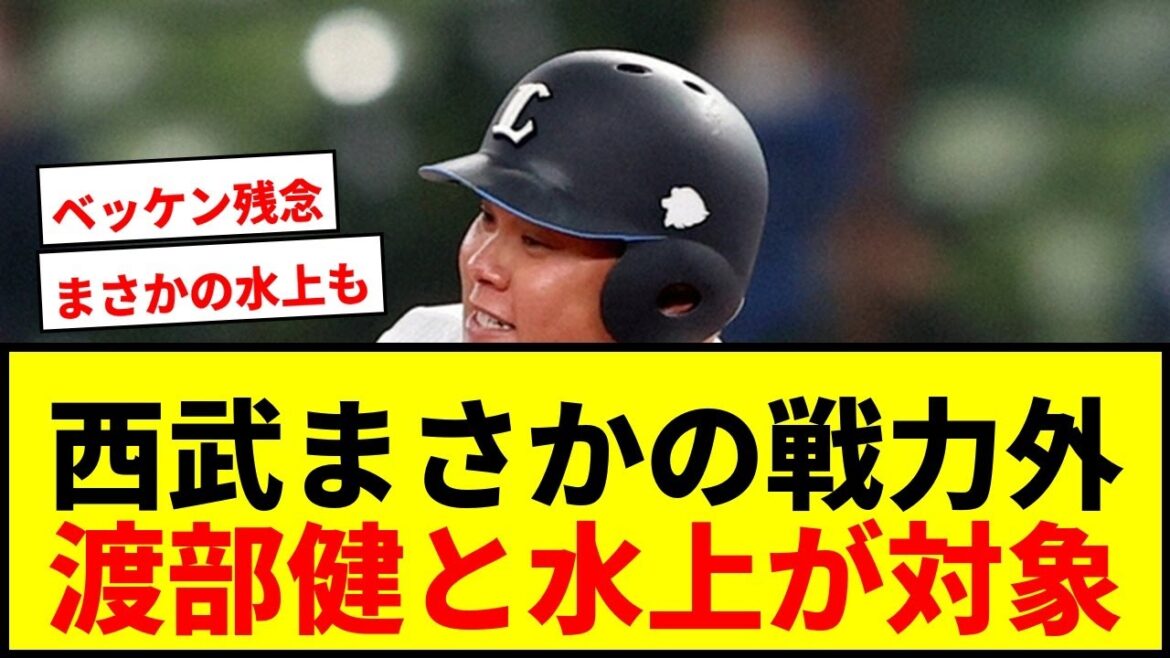 【速報】西武、20年ドラ1渡部健に戦力外通告!22年新人王水上、佐々木も対象でファン騒然 【速報】西武、20年ドラ1渡部健に戦力外通告!22年新人王水上、佐々木も対象でファン騒然
