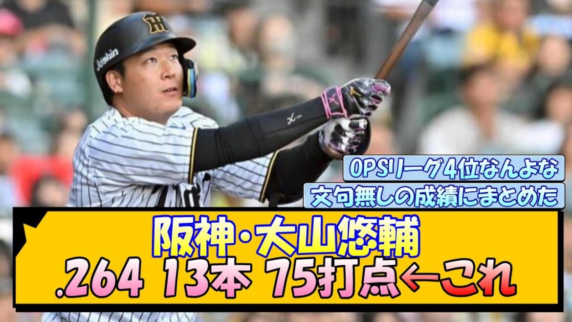阪神・大山悠輔 .264 13本 75打点←これ