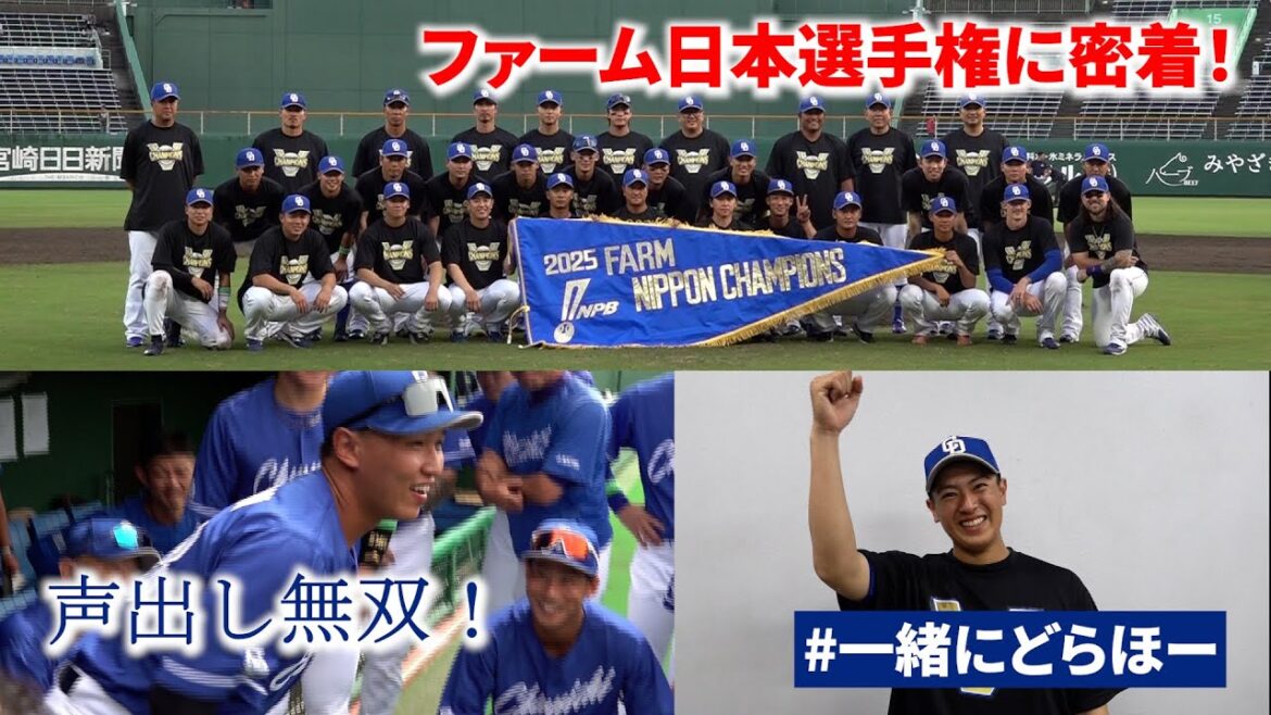 #ファーム日本選手権 に密着📷14年ぶりのファーム日本一！#落合英二 監督の胴上げ in宮崎！ #仲地礼亜 投手と #一緒にどらほー #dragons_inside