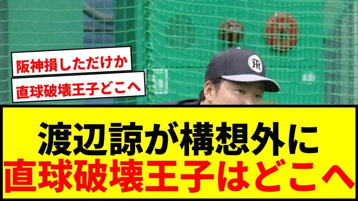 【速報】阪神・渡辺諒が来季構想外に！「直球破壊王子」は現役続行希望で新天地へwwww