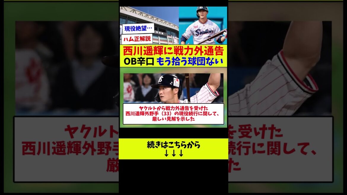 【拾ってくれる球団は果たしてあるのか】西川遥輝に戦力外通告OB辛口　もう拾う球団ない【野球情報】【2ch 5ch】【なんJ なんG反応】【野球スレ】