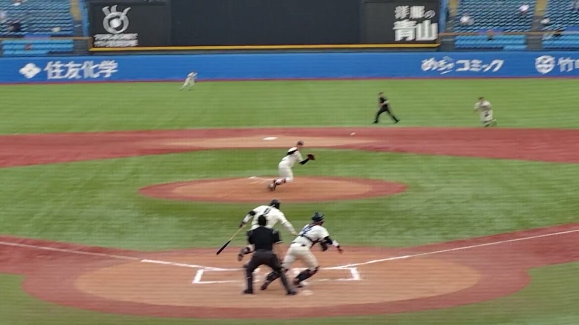 法政大学 助川太志投手（茗溪学園高等学校）三者凡退の投球