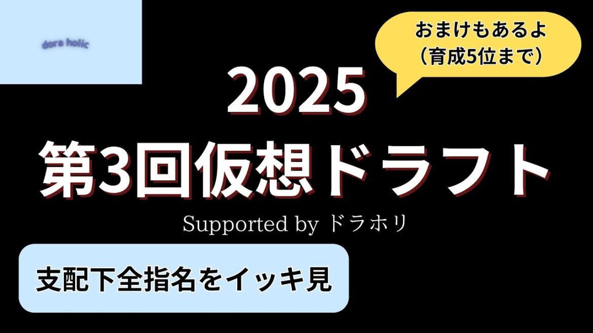 第3回仮想ドラフトをイッキ見!!!+おまけの育成指名 第3回仮想ドラフトをイッキ見!!!+おまけの育成指名