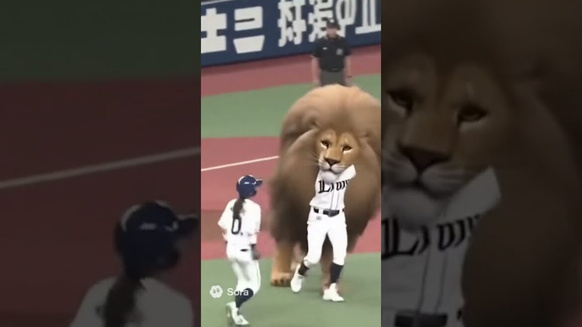 貧打の西武打線に救世主！可愛すぎる筋肉女子がホームラン！ライオンも大喜び🦁✨#西武ライオンズ #ホームラン #救世主 #筋肉女子