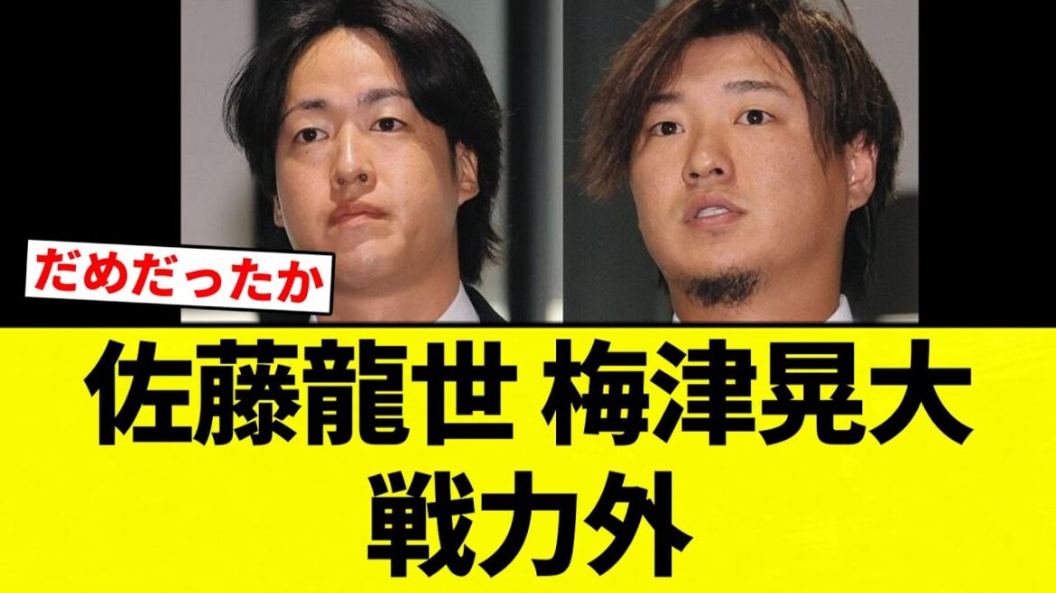 【戦力外】佐藤龍世 梅津晃大戦力外【プロ野球反応集】【2chスレ】【なんG】 【戦力外】佐藤龍世 梅津晃大戦力外【プロ野球反応集】【2chスレ】【なんG】