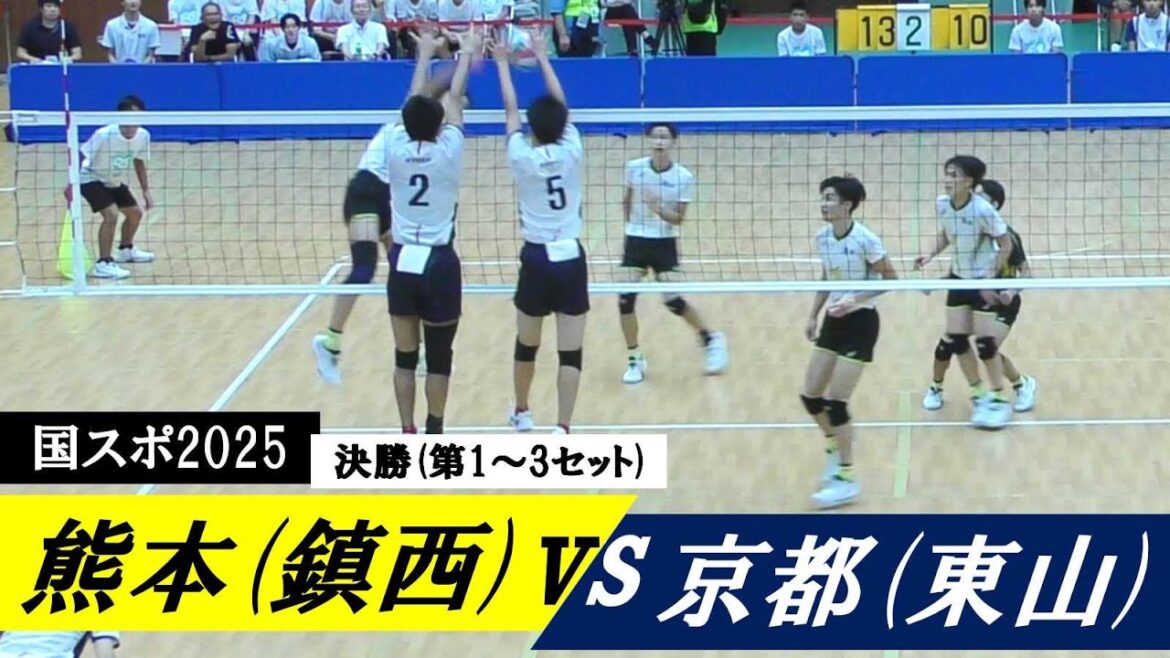 国スポ2025 熊本(鎮西) vs 京都(東山) 決勝 第1～3セット ｜ #岩下将大 #齋藤航