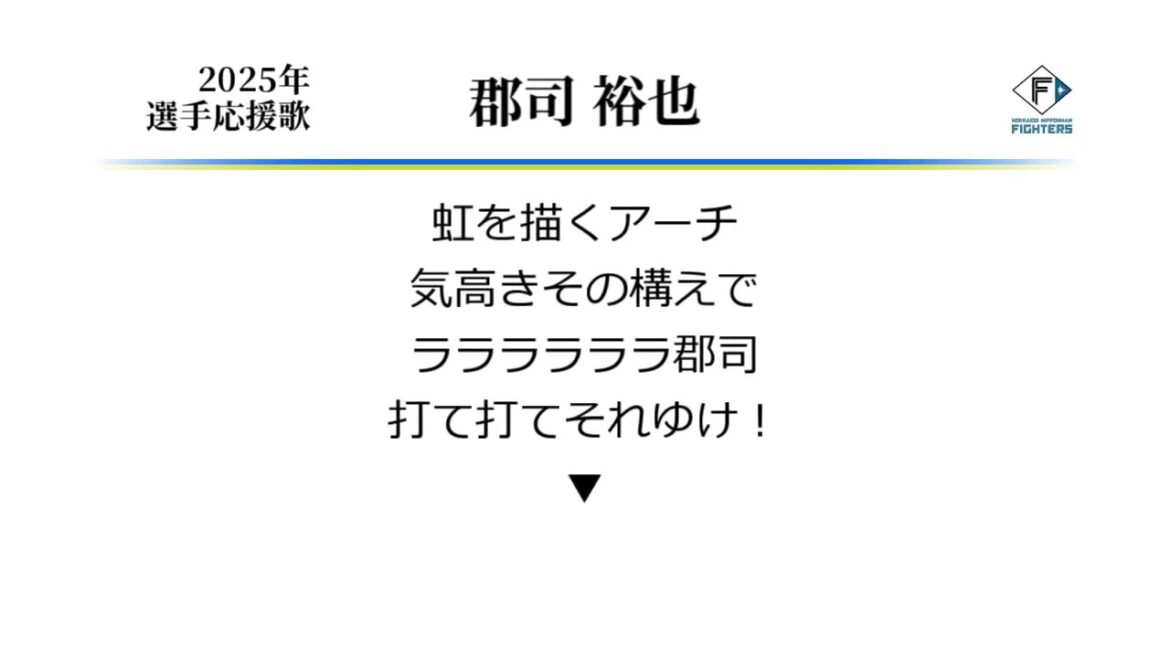 北海道日本ハムファイターズ 郡司裕也 応援歌 [MIDI]