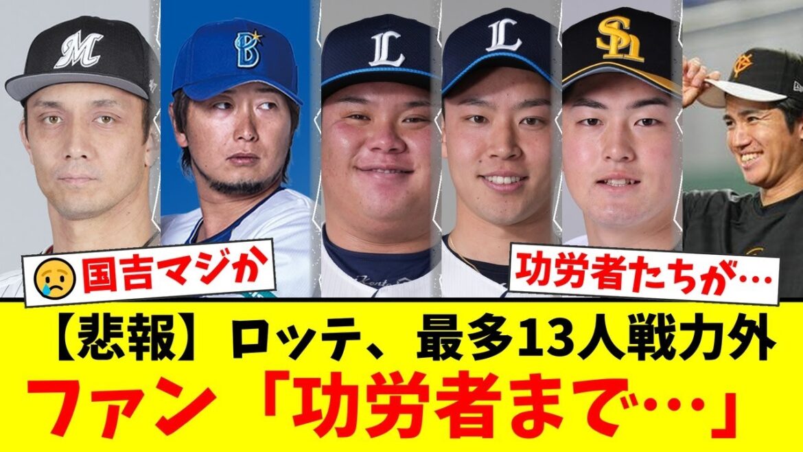 【プロ野球】12球団戦力外通告、計101人の衝撃。ロッテは国吉佑樹、二木康太ら最多13人…ファンから悲鳴が上がるFA・退団選手まとめ【プロ野球ファンの反応】