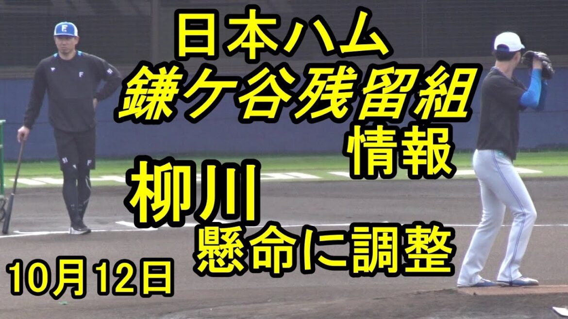 日本ハム鎌ケ谷残留組情報、柳川は懸命に調整2025.10.12 日本ハム鎌ケ谷残留組情報、柳川は懸命に調整2025.10.12