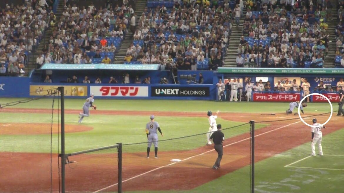 阪神 糸原健斗 バックホームが悪送球エラーで失点　ヤクルト vs 阪神　2025年9月22日(月)　神宮球場